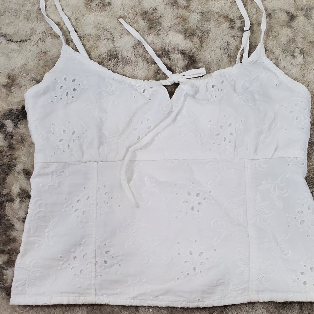 Abercrombie eyelet top